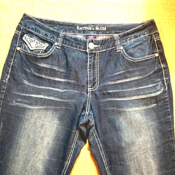 Rhythm in Blues Women's Denim Capri Jeans Size 14 - Picture 9 of 9